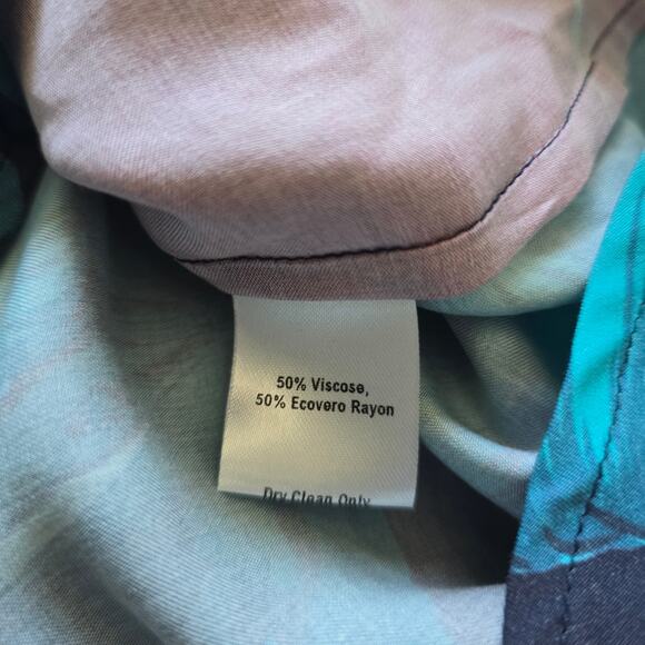 *NWT The Kit Annie Button Up Shirt Tunic Size 2X Floral Oversized Viscose Satin - Picture 8 of 10